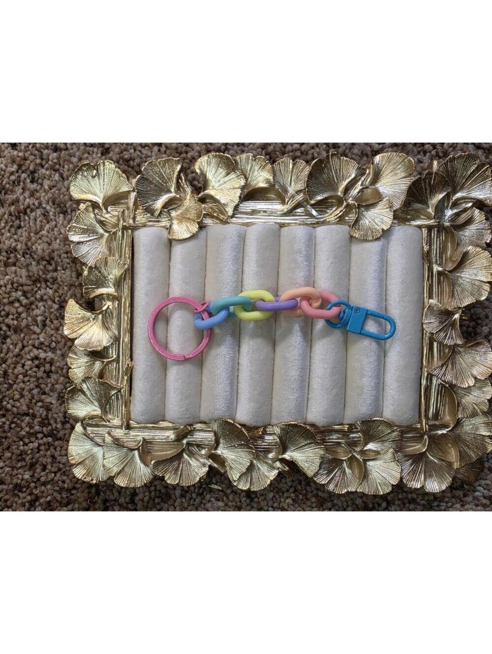 Colorful Pastel Chain Keyring with Clip